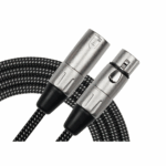 KIRLIN MIC LEAD XLR (M) TO XLR ( F) WOVEN 20FT
