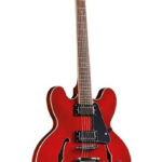 EKO Fusion Cherry Red 335-Style Semi-Hollow Body Electric Guitar