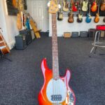 Music Man Stingray Bass Crimson Burst/White 1994